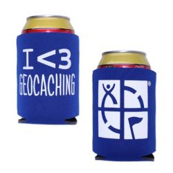Geocaching.com Dosen-/Flaschenk?hler - blau