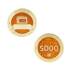 Milestone Geocoin + Tag Set (2 Trackables) - 5.000 Finds