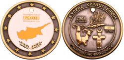 Cyprus Geocoin 1st Edition Two Tone LE