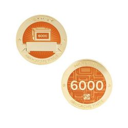 Milestone Geocoin + Tag Set (2 Trackables) - 6.000 Finds