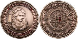 Hildegard of Bingen Geocoin Antique Silver