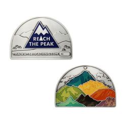 Reach the Peak Geocoin - Antik Silber