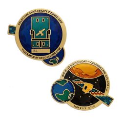 The Great Blue Switch Geocoin + Tag Set (2 TRACKABLES)