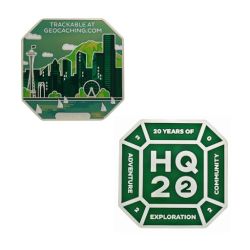 HQ20-22 Celebration Event Geocoin & Tag Set (2 Trackables)