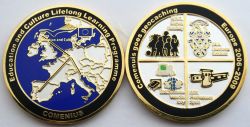 Comenius goes Geocaching Geocoin Two Tone LE