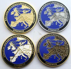 Comenius goes Geocaching Geocoin Sammler Set (4 Coins)