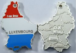 Luxembourg Geocoin 2008 Foggy Silber LE