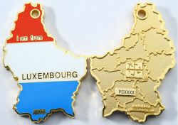 Luxembourg Geocoin 2008 Foggy Gold LE