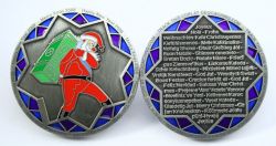 Christmas 2008 Geocoin Antique Silver (LE)