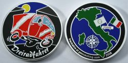 Dreirad-Alberto Geocoin Poliertes Silber