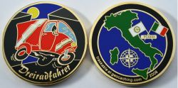 Dreirad-Alberto Geocoin Poliertes Gold