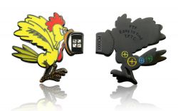 Chicken FTF Geocoin Black Nickel