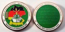 German Reviewer Geocoin 2008 Polished Copper LE