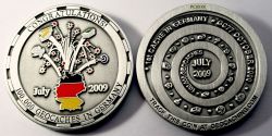 100.000 Caches Germany Geocoin Antique Silver