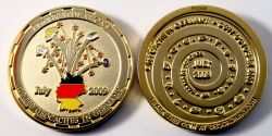 100.000 Caches Germany Geocoin Foggy Gold (XLE)