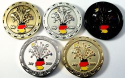 100.000 Caches Germany Geocoin SET (5 Coins)